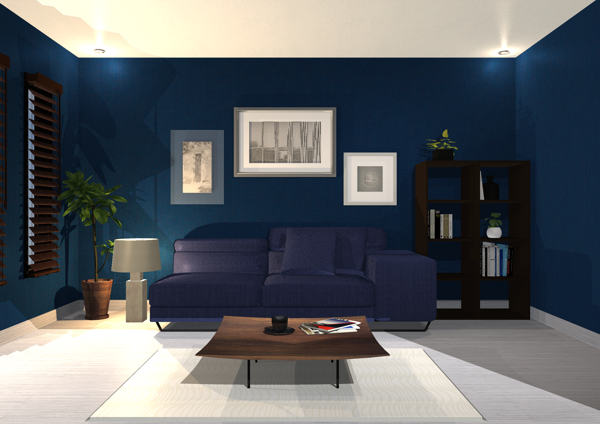 インテリアの参考になる「茶・白・青」の３色を使った部屋の画像２２枚！ - インテリア・収納の本をたくさん読む！ブログ