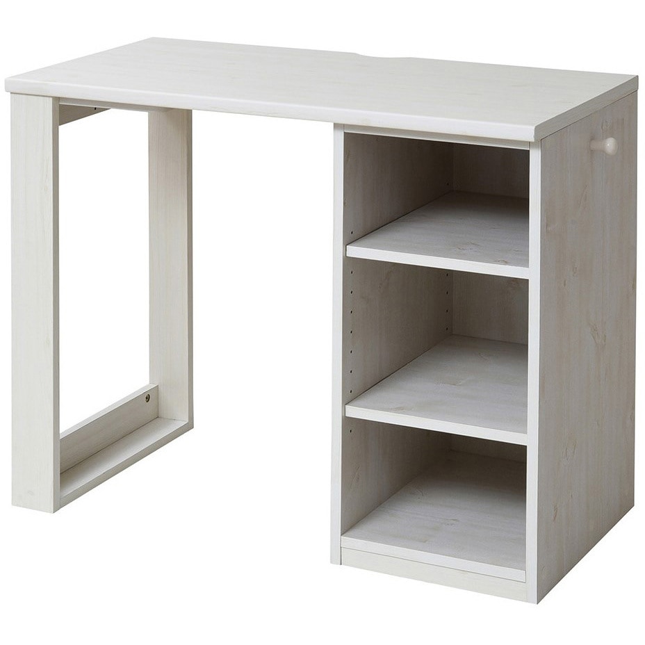 ワークデスク・チェアセット おしゃれ 作業机 シンプル ブラウン ホワイト 白 ワークデスク 白