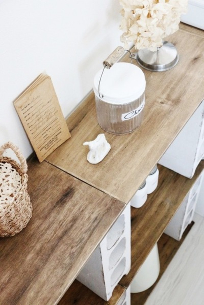 棚 コンクリートブロックのおしゃれなアレンジ・飾り方のインテリア実例RoomClip ルームクリップ