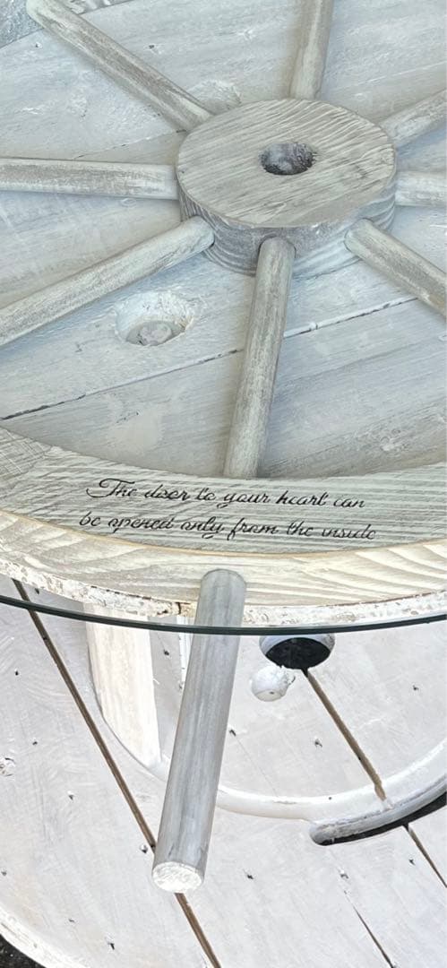 リメイクローテーブル インテリア 電線ドラム ケーブルドラム ちゃぶ台 丸テーブル ローテーブル・リビングテーブル ピース 通販16828527Creema クリーマ