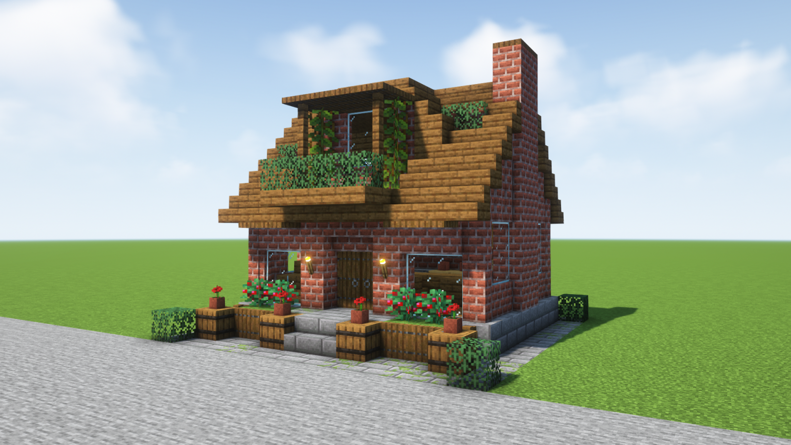 Minecraft: How To Build A Small Modern House For Beginners初心者でも簡単！小さなモダンハウスの作り方