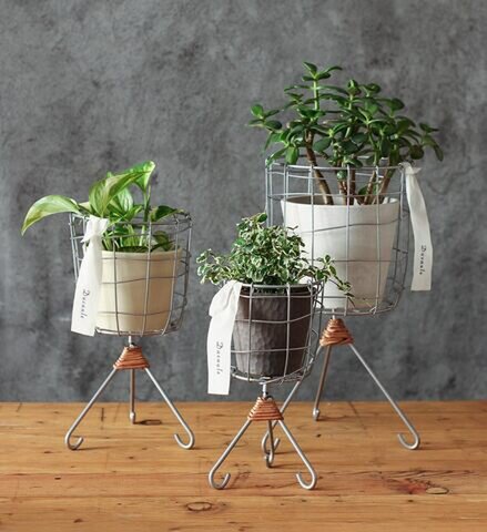 SANKA プランター カバー ココハル ポットスタンド ナチュラルポットスタンド 鉢カバー スタンド ガーデニング用品 320742 1個 直送品- アスクル