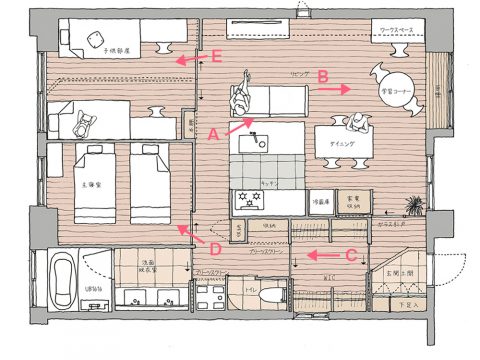 日本家屋をモダンテイストな二世帯住宅へリフォーム施工事例