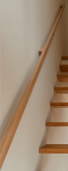 Amazonhaoyunjianjiak 木製手すり 階段用 手摺り 滑り止め 木材 バリアフリー 階段 屋内屋外兼用型 庭園、 廊下階段てすり 滑り止め 安全180cm手すり