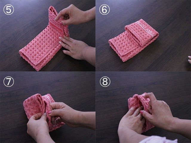 フェイスタオル -こんまり流のたたみ方 & しまい方 2