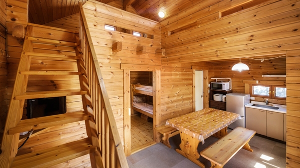 内部ログ壁の塗装とチンキング -「ダブテイルログハウス in西井出」 ハースストーンホーム