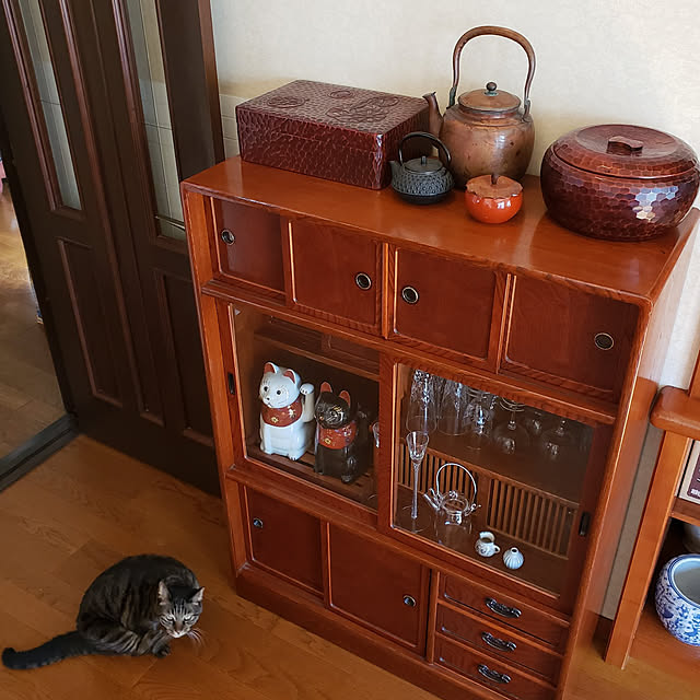 和家具 飾茶棚 食器棚 茶箪笥 お茶 飾り棚 北の創造 株式会社 和光