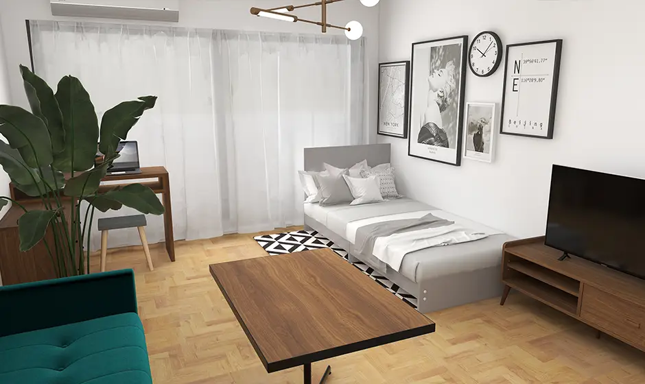 一人暮らし 7.5畳のレイアウト・おしゃれなインテリアコーディネートの実例RoomClip ルームクリップ