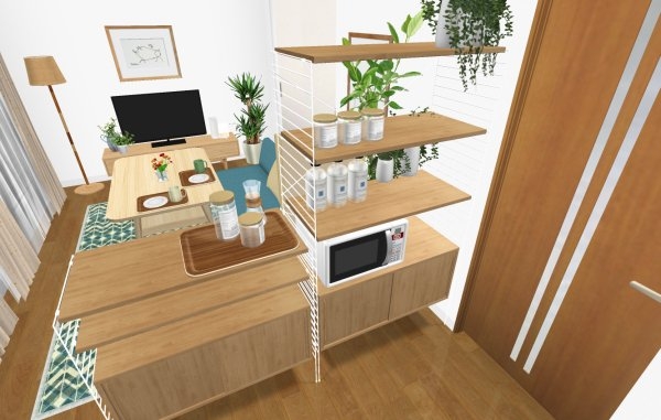 10畳２人暮らし1LDKインテリアレイアウト 無印 IKEA