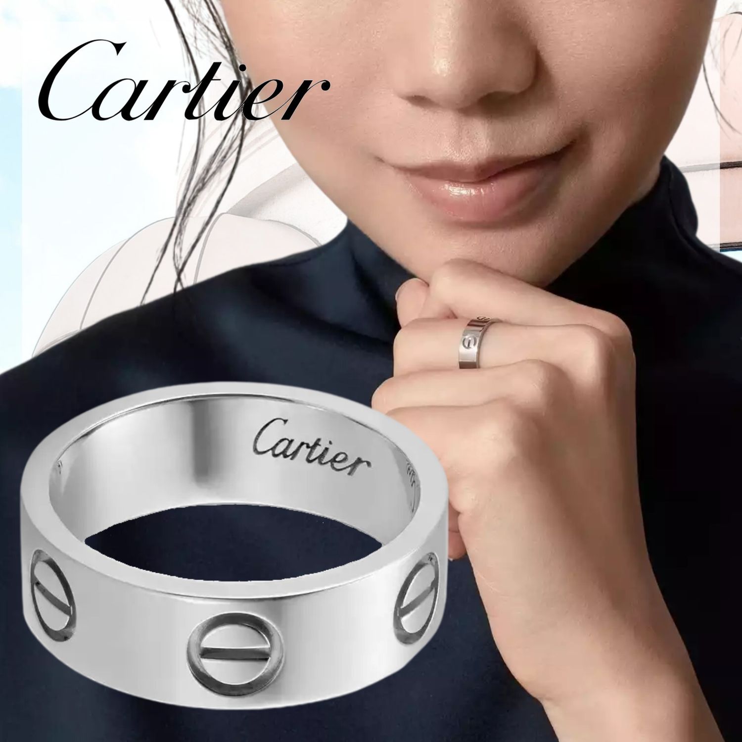 大人気☆すぐ届く！【カルティエ】LOVE リング ホワイトゴールド (Cartier/指輪・リング)