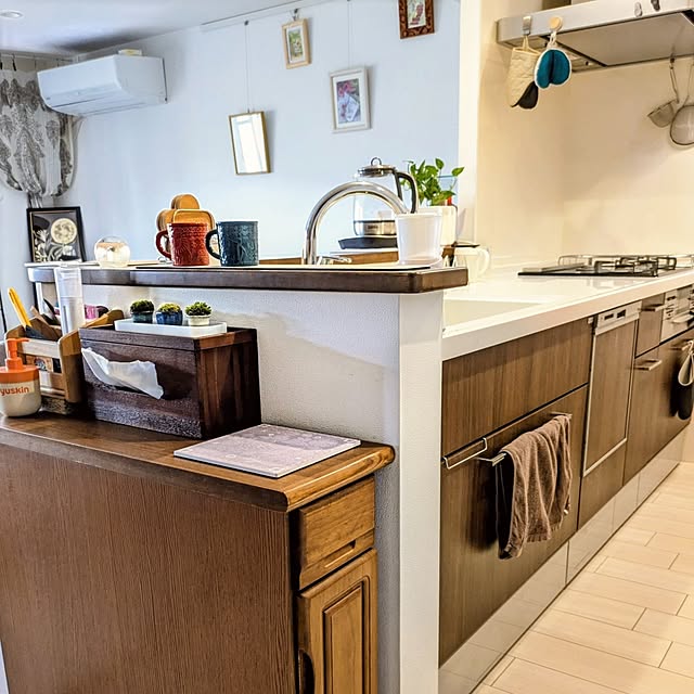 カウンターキッチンのおしゃれなインテリアコーディネート・レイアウトの実例RoomClip ルームクリップ