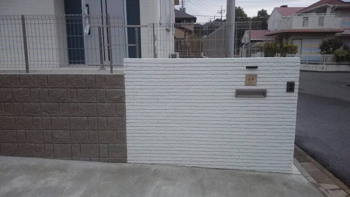 門まわり 門柱・門袖タイル壁プラン8-ブラックパッケージプランサイト