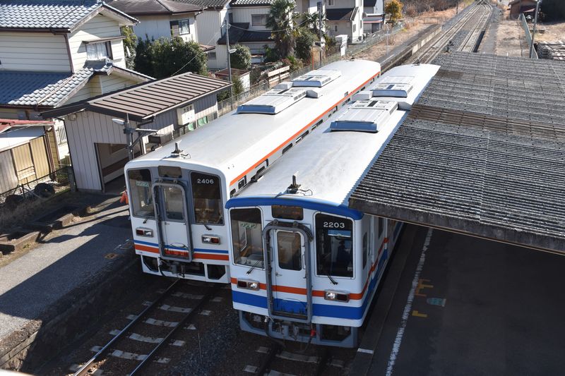 駅レポート 関東鉄道鬼怒川線大田郷駅 今も廃止路線の0キロポストが残る駅