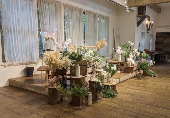 高砂 装花 造花 アレンジメント アーティフィシャルフラワー 結婚式 挙式 フラワーアレンジメントの作り方❢