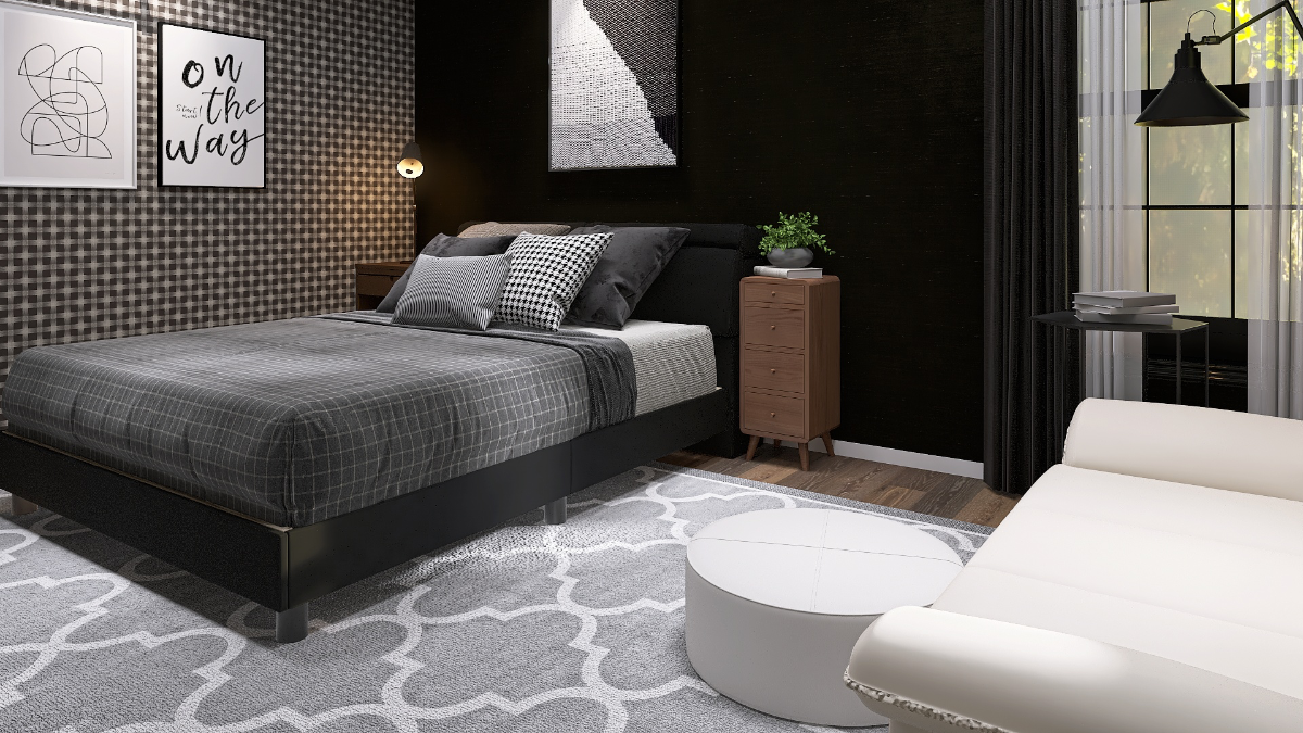 ホワイト&グレーの光が差し込む寝室 S邸- ベッドルーム事例SUVACO スバコ