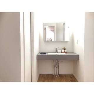 洗面台はサンワカンパニーのフィオレット・スノー W900 、FI90SRL」 - ミミさんのサンワカンパニーの洗面台 - イエナカ手帖