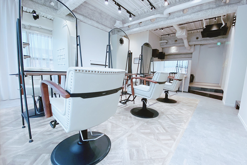 とても硬い内装デザインMersea&Co.錦糸町店美容室 サロン の設計・内装・デザイン≪タフデザインプロダクト≫