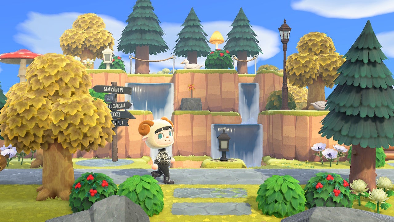 あつ森 新家具が来なければ出せなかった雰囲気 外観を白で統一したお洒落な住宅街Residential area at theentrance 島クリエイト