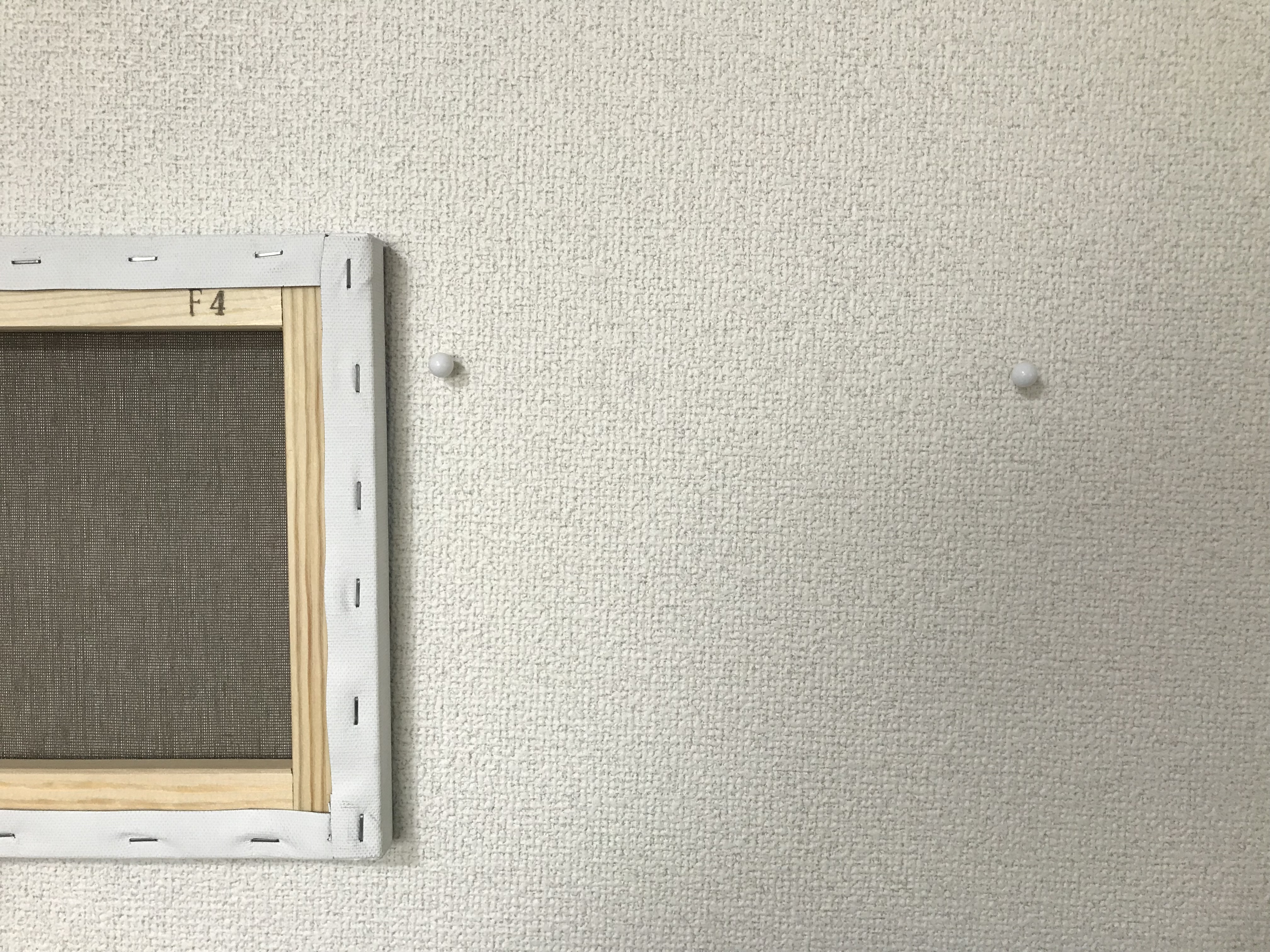 キャンバスの紐の付け方 吊カンの付け方