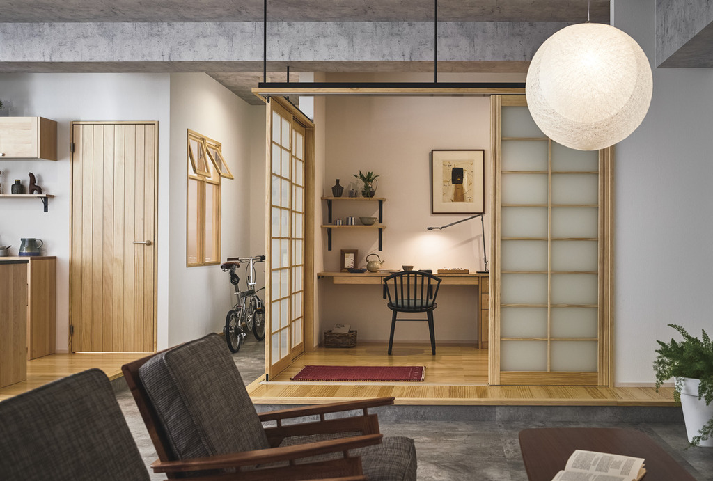 リビングドア取付け 2列レールに2枚引戸 東京都豊島区 - 平川インテリア施工例ブログ埼玉県川口市