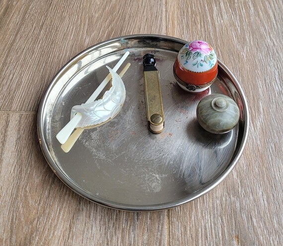 silver deep tray - シルバートレイ オーバル皿 カフェ皿 ステンレス - おしゃれな韓国インテリアlaure studio