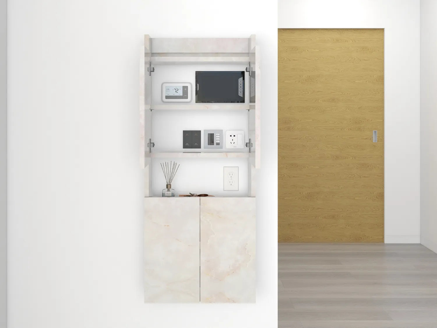 インターフォンカバー 壁掛け収納 ドア掛け収納 通販のベルメゾンネット