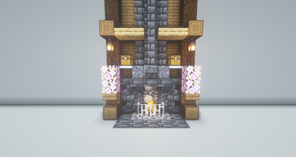 マイクラ シンプルな作りの暖炉と煙突がこちらマイクラ速報