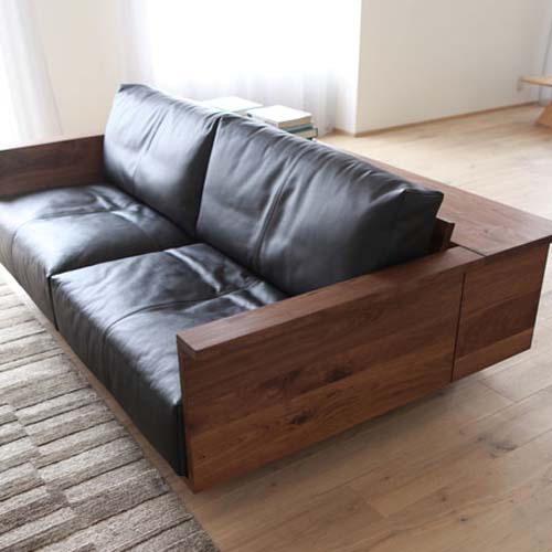 オーダーメイド 職人手作り 木製カウチソファー フレームソファー おうち時間 収納 天然木 木目 エコ 無垢材 LR2018エルアールファニチャー サイズオーダー家具の専門店