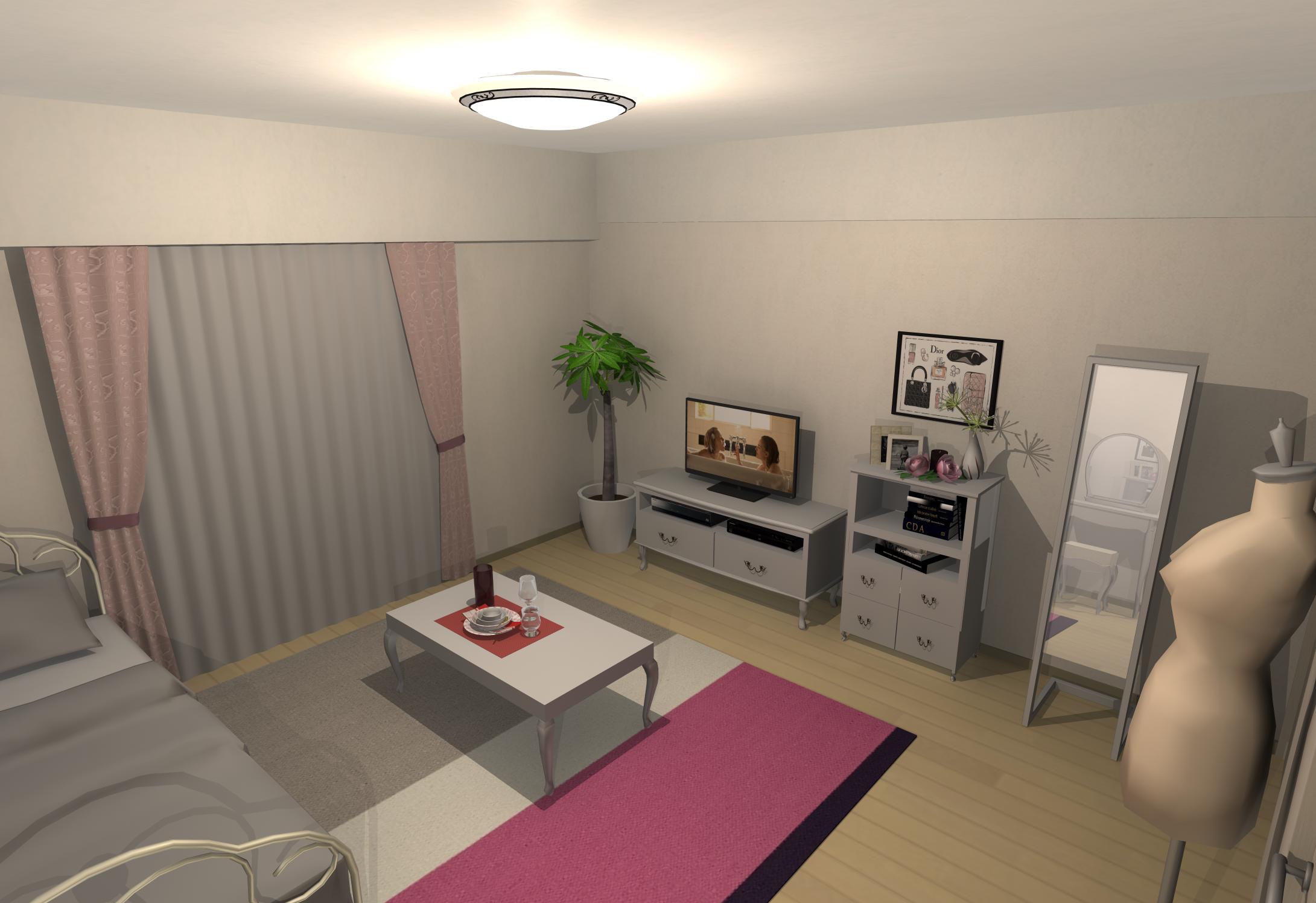 仕事も休息もできる、機能的なリビングルームインテリアコーディネート依頼相談実例