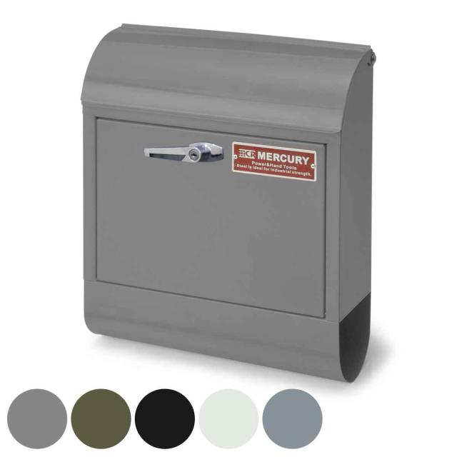 FLCPJGV クラシックな壁掛けポスト レトロデザインの新聞ボックス 屋外用, 黒 ポスト GALVA 壁掛け郵便ポスト 郵便 郵便受けデザインポスト 壁掛けポスト 鍵付き 新聞受け メールボックス スリム 縦型 鍵 一戸建て 屋外 玄関 壁 本体 ハンドル 木目 A4 おしゃれ