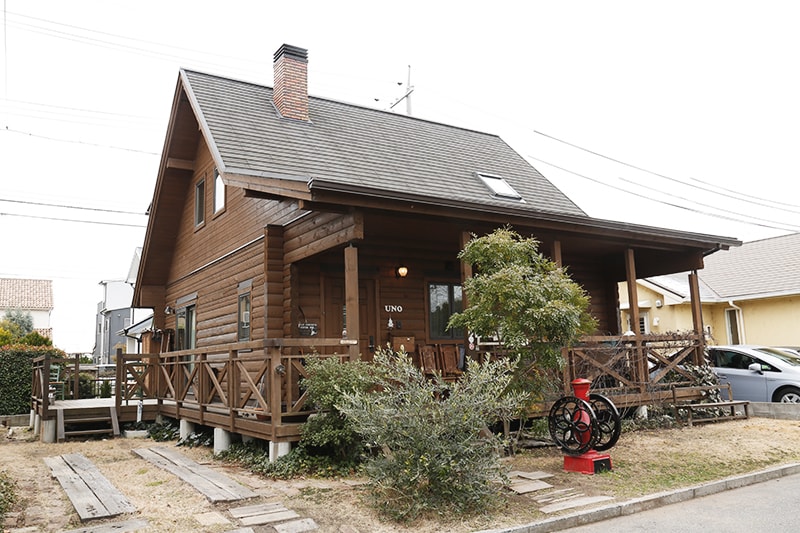 ログハウス風デザイン＆薪ストーブで憧れを実現。自由なアレンジで生まれた平屋＜COVACO＞ALLWELL オールウェル 新築・注文住宅・規格住宅福島県