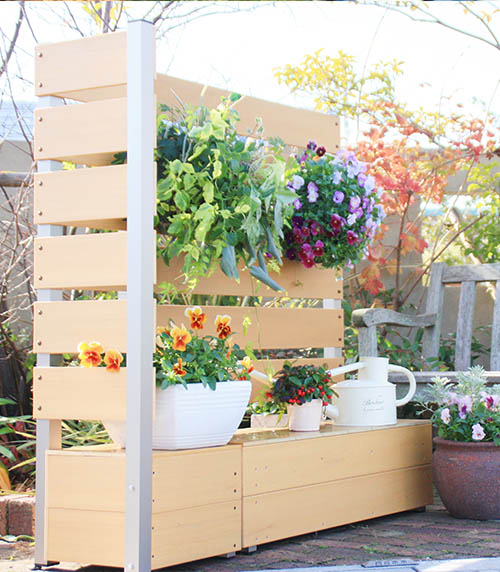 AmazonJQGGJYGG プランターフェンス 目隠し フェンス 木製 ラティスフェンス おしゃれ ナチュラル ガーデンプランタートレリス付き 花壇 玄関 鉢植え 目隠し DIY ラティス プランター 小型シャベル、ドライバー、手袋、植栽箱の内袋が付属しますSize :100*40*150cm