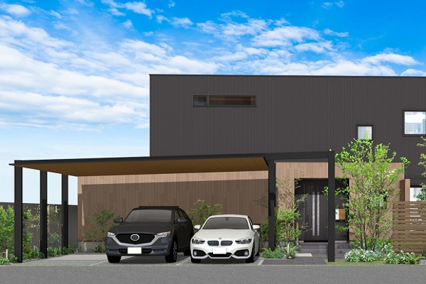 カーポート間口延長で＋aの空間 宮崎市Ｋ様邸