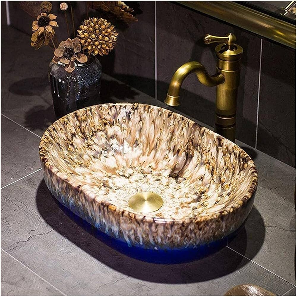 洗面ボール 陶器 おしゃれ 洗面ボウル 洗面ボールセット 洗面器 陶器製 洗面所 洗面台 手洗いボウル 手洗い鉢 浴室用 おしゃれ Amazon洗面ボウル洗面台 洗面鉢 おしゃれ 豪華 洗面ボール 大型 高温焼成 陶器製 洗面台セット 和風 洋風 室内 室外 手洗いボウル 手洗い