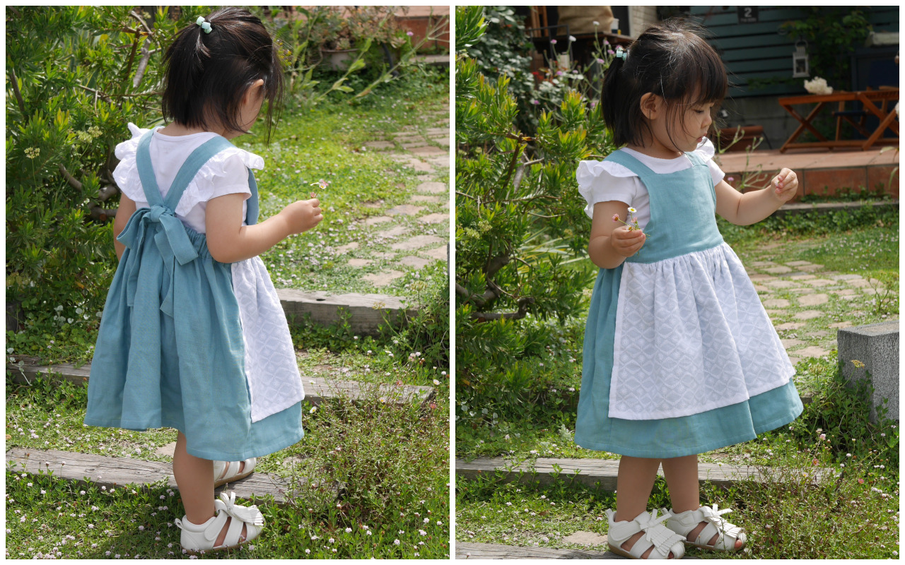 動画で作り方☆「フリルエプロン」Sサイズシェリーメイ等の縫いぐるみに無料型紙工房ことろ