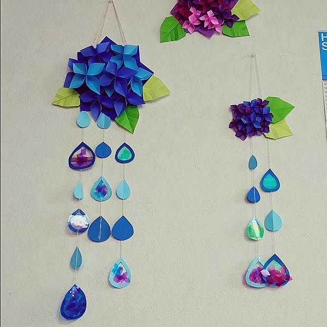 折り紙でおしゃれに壁を飾るTikTok