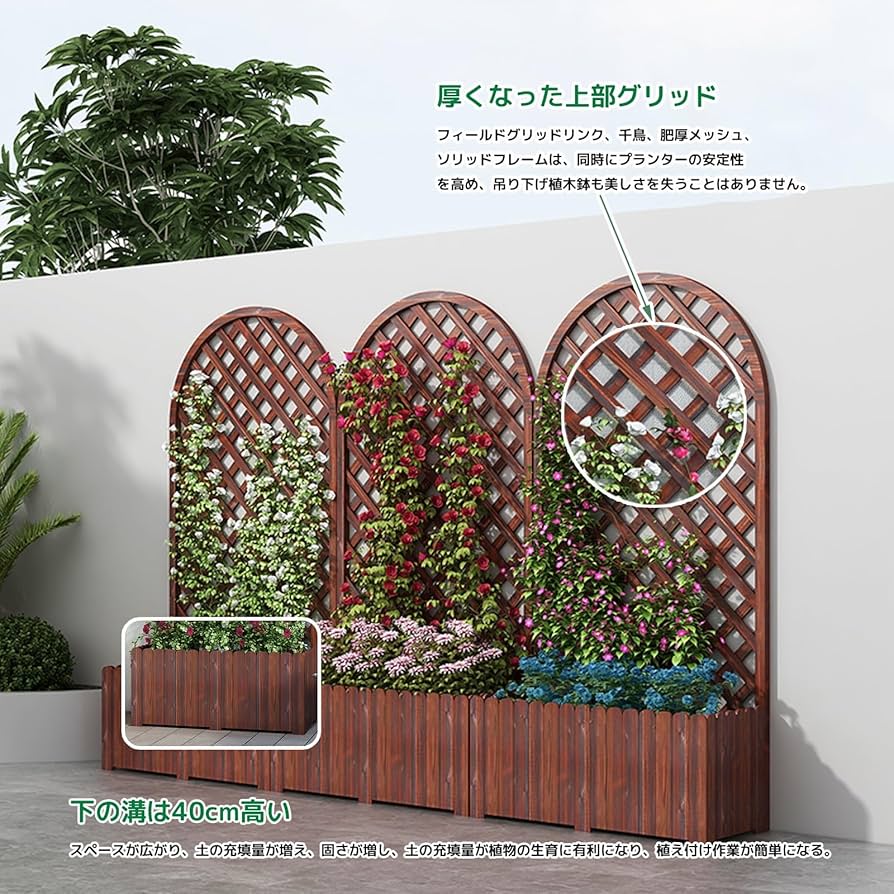 配管目隠しトレリス・植栽になじむグレー 通販 - ディノス