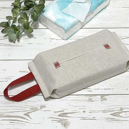 型紙不要 四角い布１枚を折りたたんで作る、マチつきボックスティッシュケースの作り方nunocoto fabric