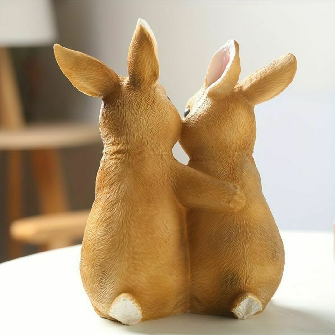 置物 オブジェ うさぎ ラビット リビング ガーデン 玄関 ポーチ ブラウンの通販 by Russel インテリアshopラクマ