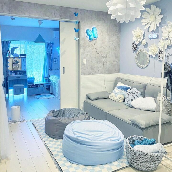 やばいほどおしゃれ！青い部屋コーデ17選風水＆差し色テクインテリアまとめサイト -LUV INTERIOR