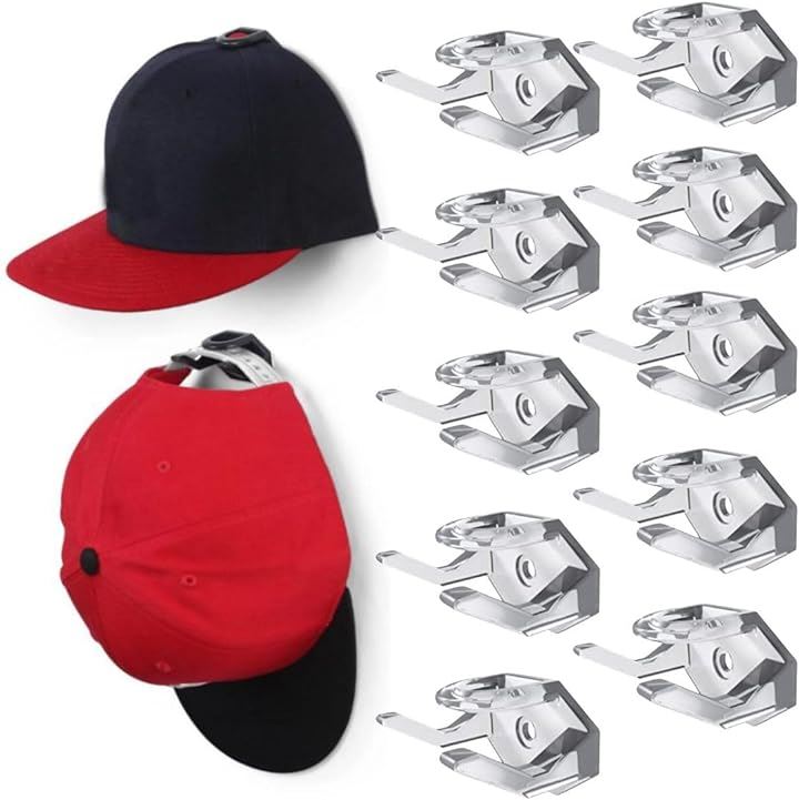 Asdays 帽子掛け フック キャップ 壁掛け式 ラック キャップハンガー ウォールフック 帽子収納 取り付け簡単 10個セットブラック,タイプA- メルカリ