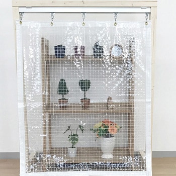 カフェテラスにビニールカーテン設置 - 神奈川・東京の間仕切りシート・ビニールカーテンの施工専門店川崎シート