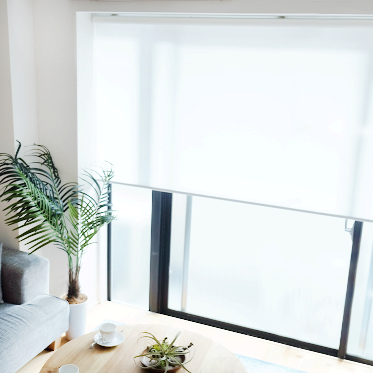 つっぱり ロールスクリーン 幅180cm 採光タイプ壁空け不要！ ロールカーテン 突っ張り 調光 目隠し