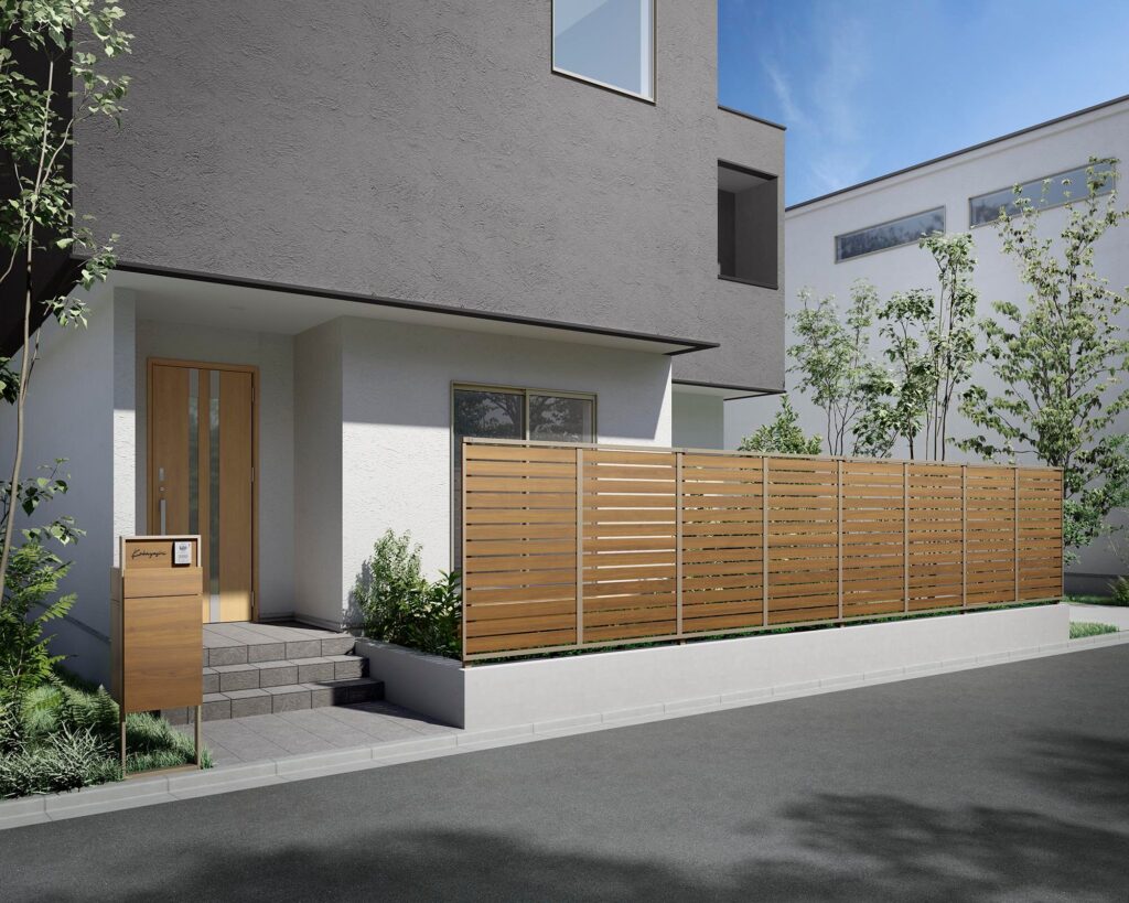 施工例「目隠しフェンスで囲ったウッドデッキ」兵庫県たつの市