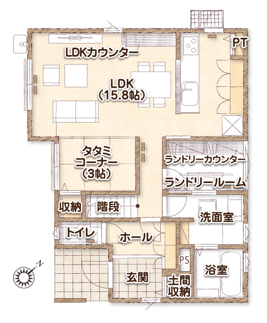 おしゃれな平屋の間取り実例7選！2LDK・3LDK・4LDKの坪数別の間取り図つき、間取りのコツも解説SUUMOお役立ち情報