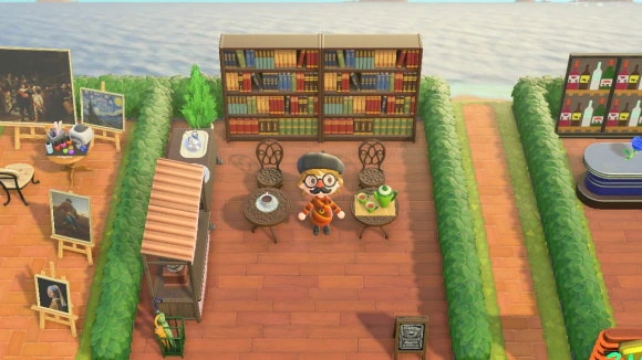 あつ森 アプデで追加でされた家具で作るベージュ色のカフェ通り 島クリエイト