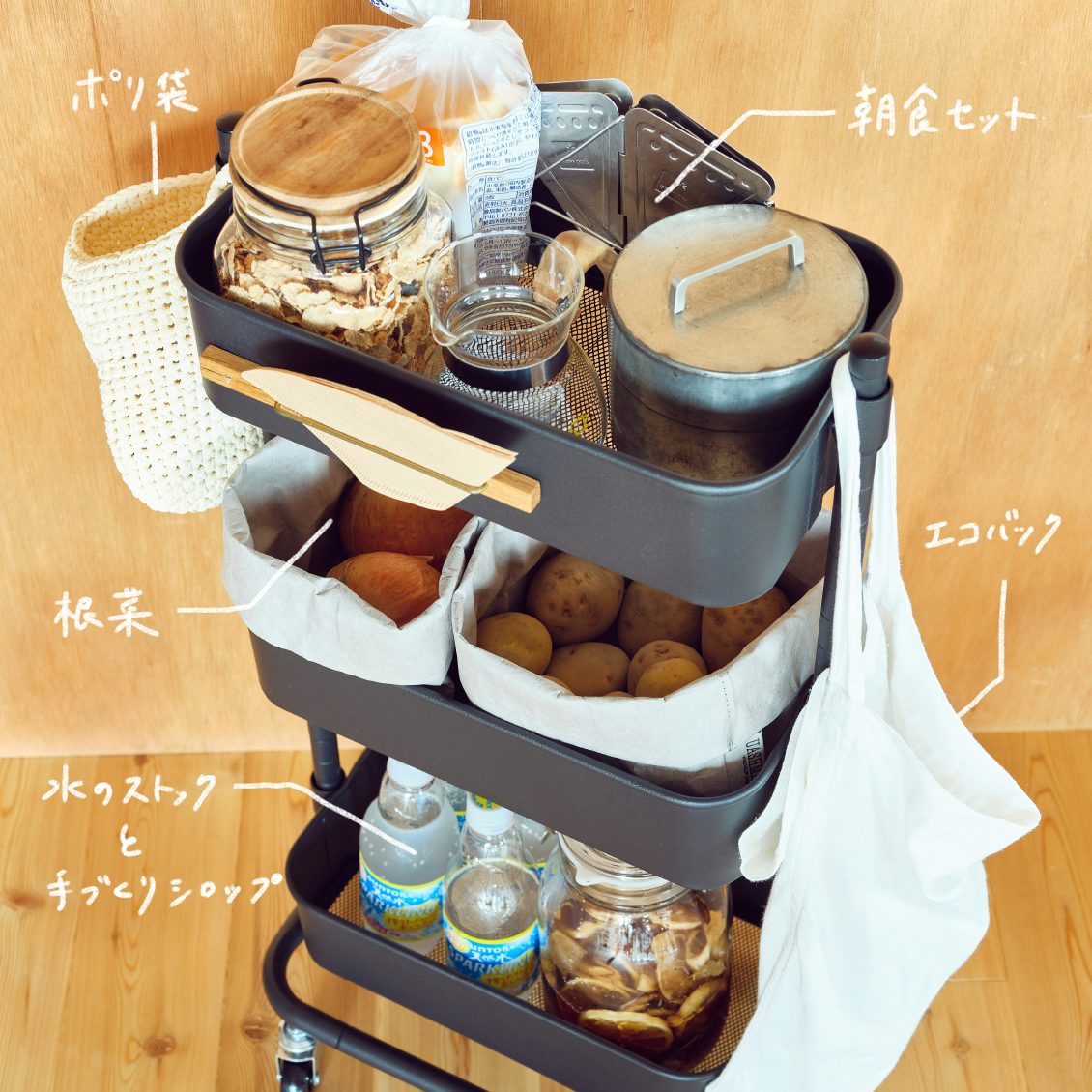 こんな使い方もできるなんて！キッチンワゴンの便利な活用法RoomClip mag暮らしとインテリアのwebマガジン