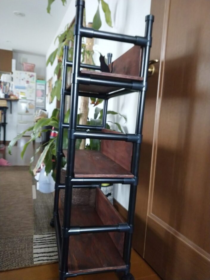 イレクターパイプ 盆栽棚やメダカ飼育ケースラックに！ アイボリー 送料無料