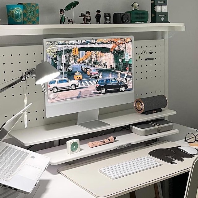 デスク パソコンデスク 幅120 インダストリアル調 パソコンラック 2点セット システムデスク ワークデスク 机 書斎机 学習デスク 学習机 勉強机木製 コンパクトデスク おしゃれLOWYAのパソコンデスク・ワークデスク :Mebel メーベル