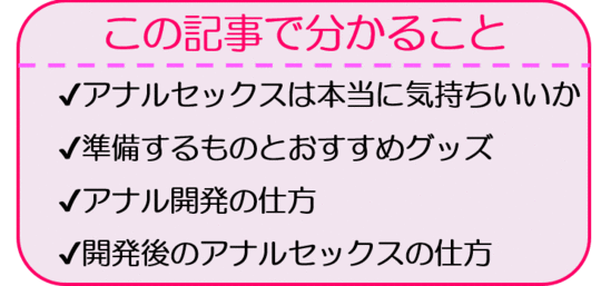 アナルセックスのやり方！準備と初めて開発 - 夜の保健室